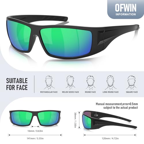 Image of Polarized Sports Sunglasses for Men Women,Driving Fishing