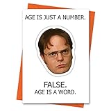 Funny Birthday Card The Office US Dwight Schrute - Age is Just a Number Office TV Series Greeting Card