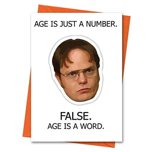 Funny Birthday Card The Office US Dwight Schrute - Age is Just a Number Office TV Series Greeting Card