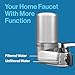 Brita Faucet Mount Water Filter System, Chrome, No-Wait Filtration, Easy Install, Multi-Use Tap Water Filter for Kitchens, Bathrooms & Small Spaces