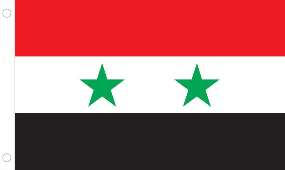 Allied Flag Outdoor Nylon Syrian Arab Republic United Nation Flag, 2-Feet by 3-Feet