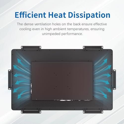 Image of 27 Inch Open Frame Touch Monitor, PCAP 10-Point Touch Industrial Touchscreen Monitor, with HDMI /VGA /DVI Interface, Active Matrix TFT LCD,LED Backlight, with VESA Mount