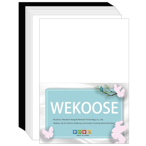 White Black Mixed Cardstock Paper, 30 Sheets Card Stock Thick Paper 92 lb/250 gsm Colored Paper. 8.5 x 11 inch, Heavy Weight Cover Stock Craft for Arts Crafts DIY, Invitations, Card Making, Printing by WEKOOSE - Used condition - Image 2