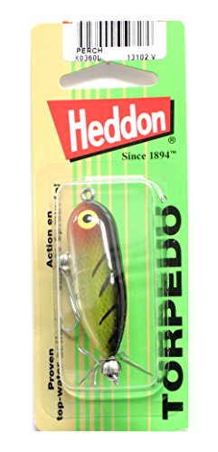 Heddon Tiny Torpedo Fishing Lure, Perch, 1 7/8-Inch, 1/4 Ounce