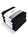 Produktbild herzbach home Premium Handtücher 50 x 100 cm 4er-Set (Schwarz)  Hochwertige, weiche & saugstarke Handtücher in Bester Qualität  100% natürliche Baumwolle