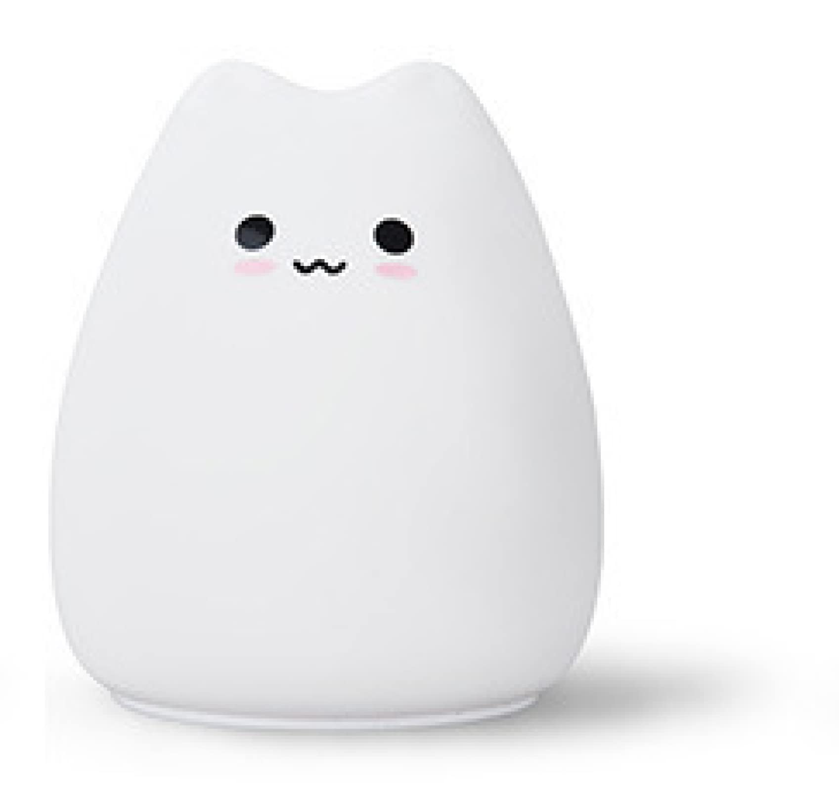 Cute Cat Silicone Lamp Cartoon Cute Colorful Color Changing Atmosphere Lamp Children's Bedroom Bedside Romantic Night Lamp lovelycat