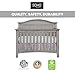 Soho Baby Chandler Premium 4-in-1 Convertible Crib, Stone Wash, GreenGuard Gold Certified