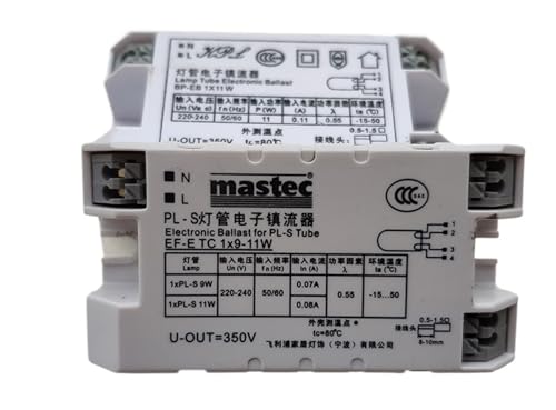 JVPDSLMN 1PCS Table lamp 11w 2G7 Single-Ended Fluorescent Tube Four-pin PL-S lamp Electronic Ballast BP-EB(EF-E TC 1x 9-11W)