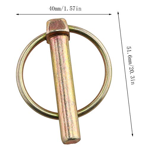 E-Outstanding LPHDSLFAK-516-4 Linch Pin 4Pcs 45Mm Heavy Duty Lynch Pin Shaft Locking Pin Fastener Assortment Kit thumb #1