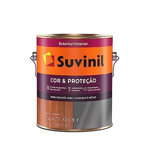 Tinta Esmalte Sintético Cor e Proteção Brilhante Para Madeira e Metal Branco 3,6 Litros - SUVINIL - Tinta Esmalte Sintético Cor e Proteção Brilhante Para Madeira e Metal Branco 3,6 Litros - SUVINIL
