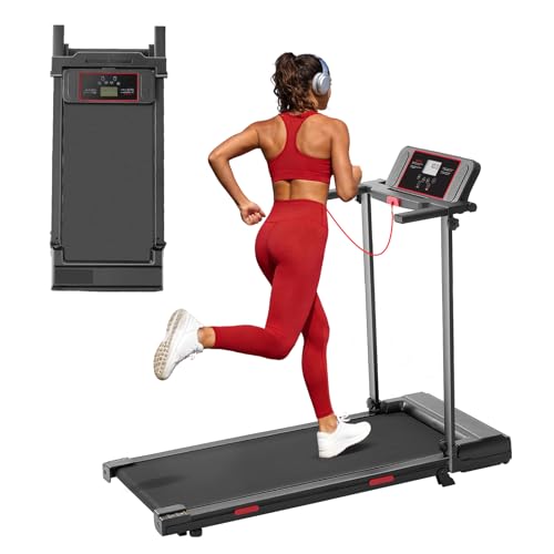 MCRG Walking Pad with Handle Bar, 3.5HP Electric Running Walking Pad Treadmill with Handles,...