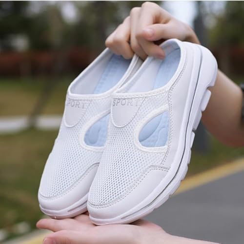 Men's Orthopedic Hollow-Out Summer Sandals, Slip On Mesh Shoes Sandals Breathable, Knit Mesh Walking Beach Sandals with Arch Support4
