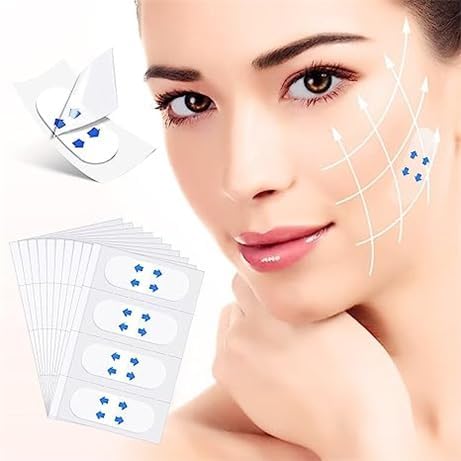 Face Lift Tape, Facial Tape Face Lift Invisible, Face Tape Lifting Invisible, Makeup Tool Hide Facial Wrinkles & Double Chin Lift Sagging Skin (40 PCS)