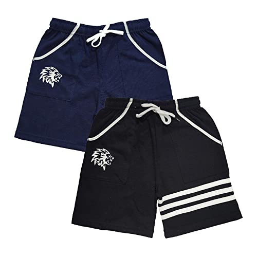 Image of TICOSS Boys Pack of 4 Cotton Blend Striped Shorts