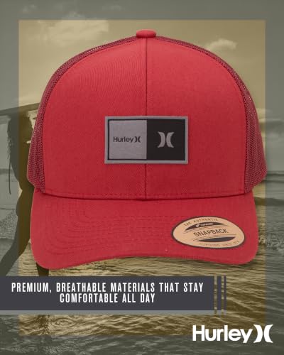 Image of Hurley Mens Trucker Hat - Flexible Quick Dry Fairway Mesh Trucker Hat for Men with Snapback Closure - Classic Mens Caps