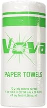 Nova White Kitchen roll towel 2ply 8" X 11" 30 rolls of 70 sheets per case