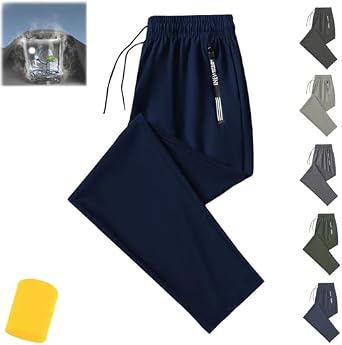 CLOUDEMO Glide Pants Unisex Quick Dry Pull-on Stretch Womens Ultra Stretch Ice Silk Comfort Casual Pants