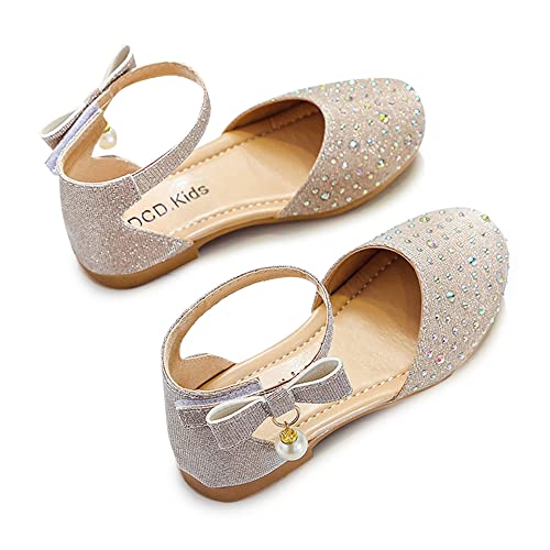 Image of Hopscotch Baby Girls PU Applique Sequin Mary Jane in Gold Color