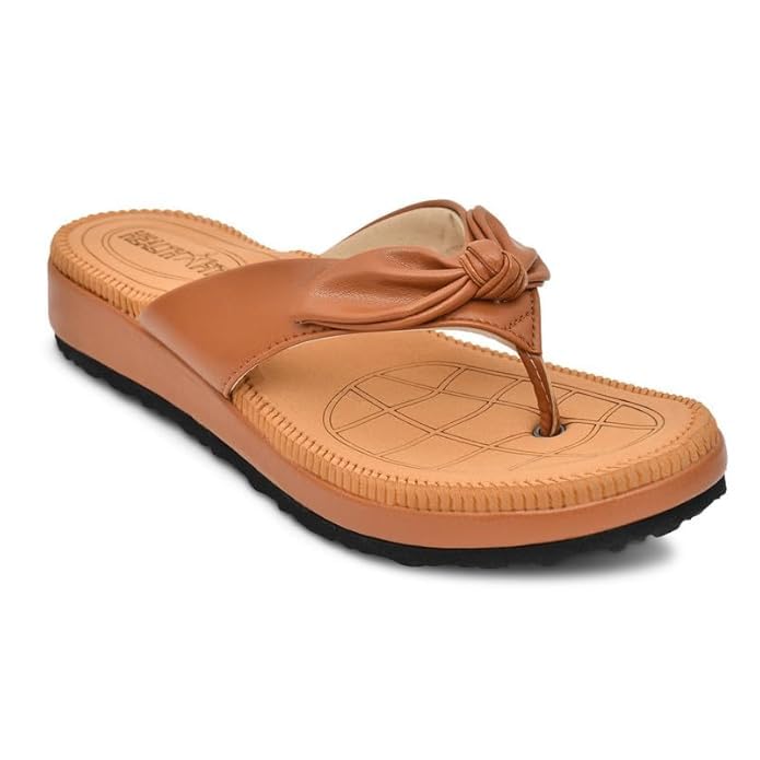 Image of HEALTH FIT Orthopedic with Super Extra Soft Ortho Care Anti-Skid Doubleu Flip-Flops for women Slippers /Doctor Chappal & Footwear HF330