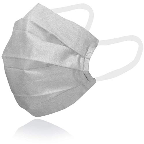 Preisvergleich Produktbild Mussaty. elastische handgemachte Maske Gesichtsmaske Halbmaske für Erwachsene Kinder aus Baumwolle, Wiederverwendbare Maske staubdicht Waschmaschinen tauglich Unisex (weiß)