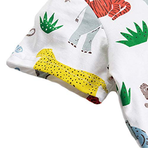 Image of Little Boys Shorts Set Toddler Boys 100% Cotton Summer Short Sleeve T-Shirts and Shorts Clothing Sets 2PCS