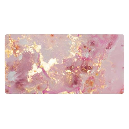 Tapis de bureau grande taille PVC marbre pour ordinateur gaming et travail