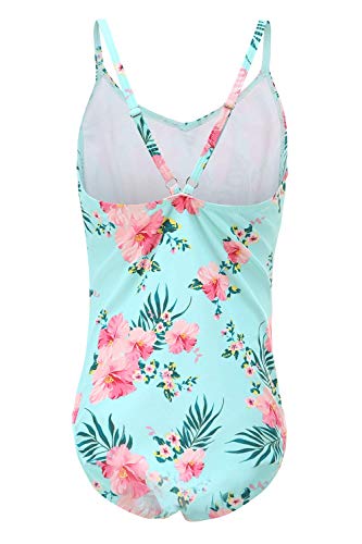 Girls One Piece Swimsuits Striped Rainbow Bathing Suit Swimwear2