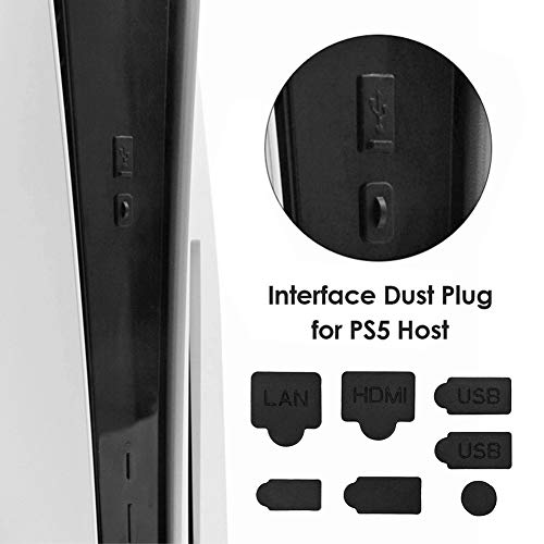 Conjunto de 7 plugues de silicone antipoeira com interface USB HDMI compatível com PS5