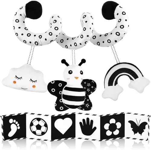 MOSTFUN Espiral Carro Bebe with Libro Sensorial Bebe, Juguete par...