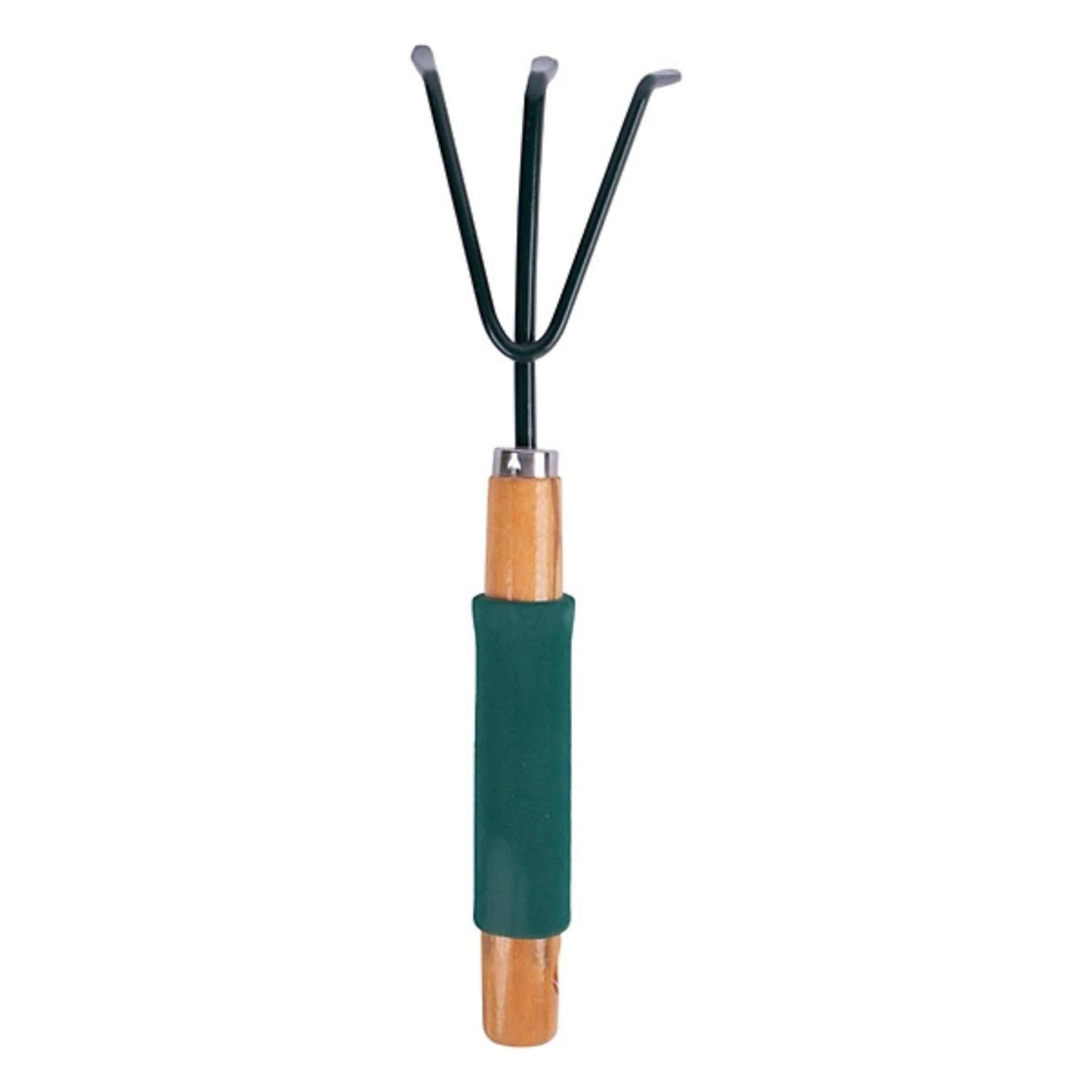 Dunnet Tools Small Hand Held Garden Rake Carbon Steel Head With Wooden Handle Hand Rake Garden Tool Heavy Duty Perfect For Weeding Uprooting Handheld Gardening Tools