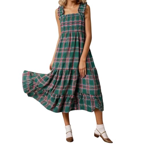 Robe bustier a carreaux decontractee et chic pour fetes et vacances