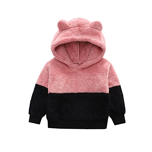 Kinder Jungen Mädchen Pullover Korallenvlies Fleece Plüsch Kapuzenpullover Sweatshirt Pulli Flauschig Plüsch Winter Warm Pullover Hoodie Jacke Sweatshirt Cover