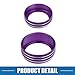 A ABSOPRO Car Air Conditioner Knobs Decals AC Radio Switch Knob Cover for Dodge Durango 2014-2020 for Jeep Cherokee Grand Cherokee 2014-2021 Purple (Set of 3)