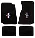 Lloyd Mats 4 Piece Heavy Plush Fits Mustang Car Floor Mats With Pony and Tribar Logo