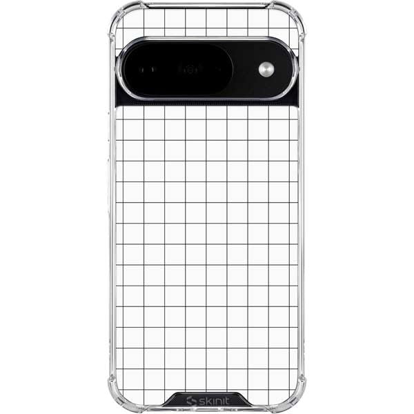 Skinit Clear Phone Case Compatible with Google Pixel 10 - White Grid Design