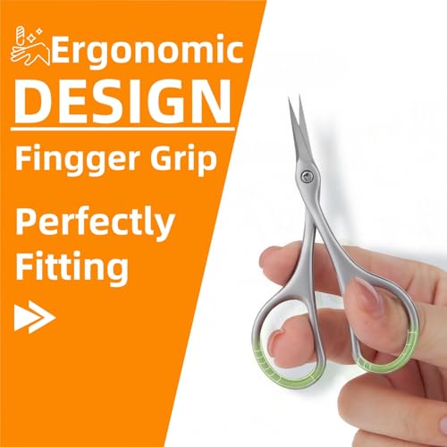MaryCarrie Cuticle Scissors & Nail Scissors - Stainless Steel Manicure Tool with Curved Blade, Precision Grooming Scissors for Cuticles, Eyebrows, Eyelashes & Dead Skin Removal (3.7\"x1.85\") - Thumbnail 4