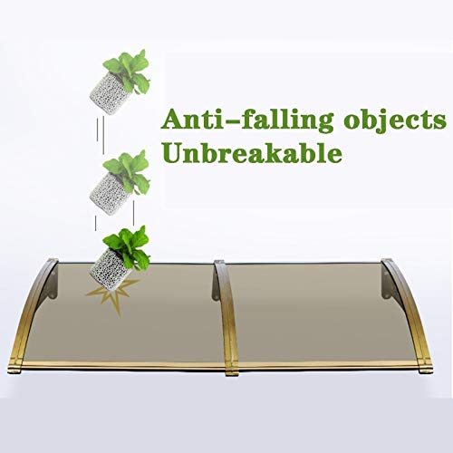 Toldo para Ventanas Exterior de Policarbonato Anti-UV y Tejadillo de Lluvia Escalable AwningDoor 4
