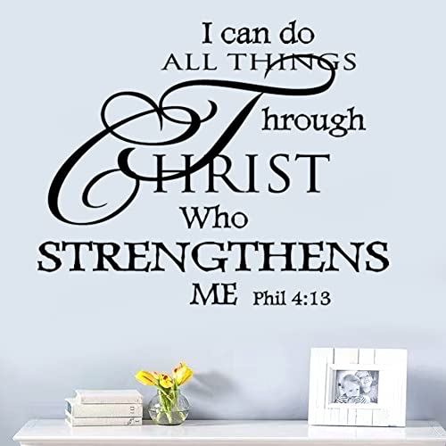 Bible Verse Wall Decals Vinyl Wall Quotes Stickers Inspirational Quotes Wall Decal Peel And Stick Wall Decor Religious Wall Decoration For Living Room Bedroom Office Bathroom. #TOP2