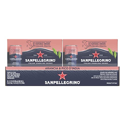 Sanpellegrino Italian Sparkling Drink Arancia And Fico D'india, Sparkling Orange And Prickly Pear Beverage, 24 Pack Of 11.15 Fl Oz Cans #TOP19