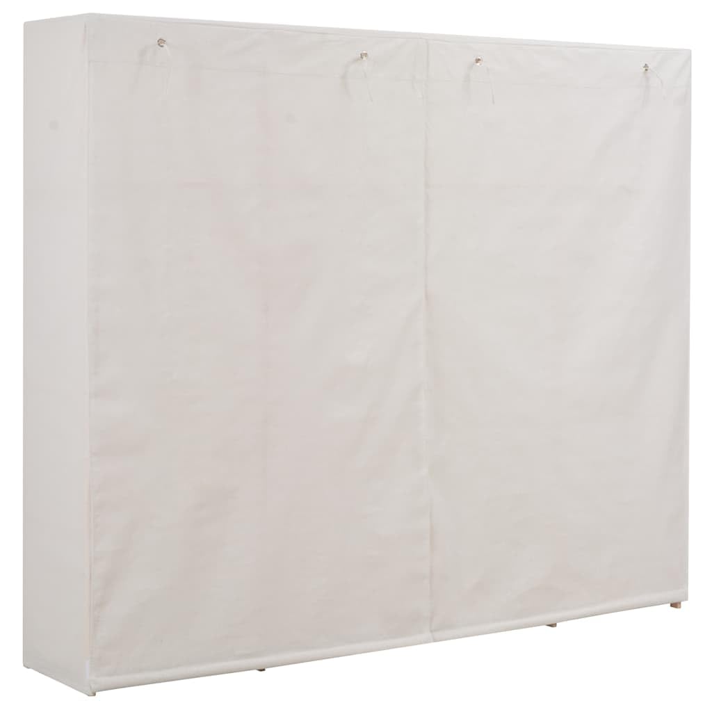 vidaXL Kleiderschrank Weiß 200 x 40 x 170 cm Stoff