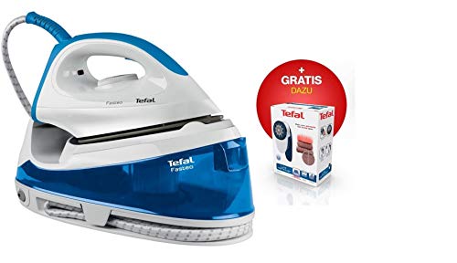 Tefal SV6010 Fasteo Care Dampfbügeleisen mit Station 2200 Watt/Abschaltautomatik/Antikalk/120 g/min, 7,3 Bar Druckdampf + Gratis Tefal Fusselrasierer