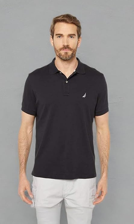 Nautica Men's Classic Fit Short Sleeve Solid Soft Cotton Polo Shirt