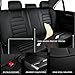 Bitablue Seat Covers for Lexus NX 200t 2015-2017 Nappa Leather Car Seat Cover Compatible Airbag Seat Protector Waterproof Auto Seat Covers(Black&Red,Full Set)
