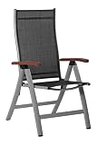 Sun Garden 1-Stück ELBA Gartenstuhl - Hochlehner Klappsessel aus Aluminium...