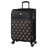 DKNY   Valise Souple Grande Taille à roulettes Ultra Légère Valise Soute Avion 23kg Valises Moyenne Pas Cher Valise XL. Cadenas à Combinaison, Noir