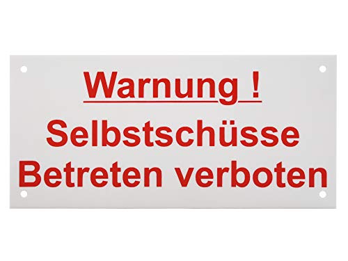 Preisvergleich Produktbild Verbotsschild "Selbstschussgerät".