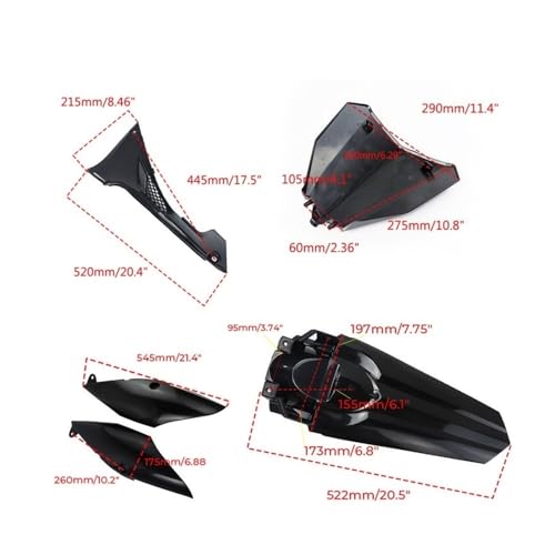 Ailettes spoiler kit de couverture carénage complet moto Kayo T4 - 4