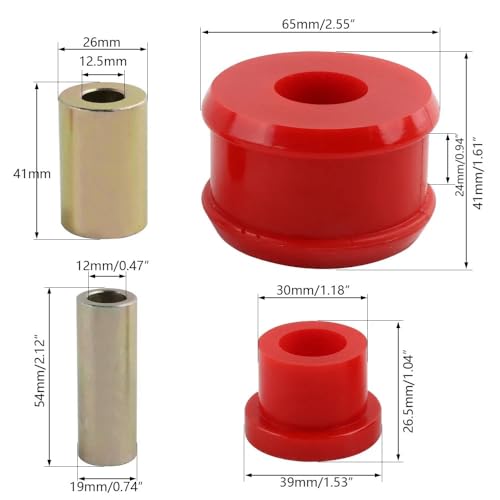 Kit buje brazo de control delantero rojo para suspensión de ruedas de VW Jetta Golf MK2 MK3 MK4 3