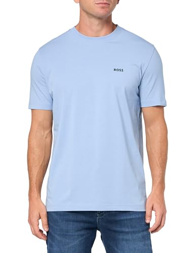 BOSS Contrast Logo Cotton Stretch T-Shirt,Explorer Blue,XXL