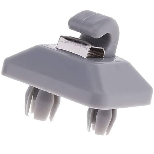 AUTOZOCO Soporte de gancho con clip para visera interior coche compatible con Aud - gancho parasol - gancho para visera - Compatible con Aud - Gris